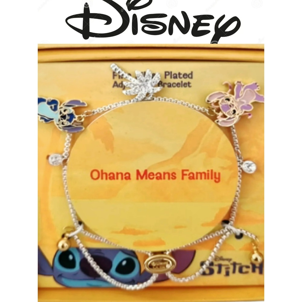 Disney Stitch Ohana Means Family Charm Bracelet